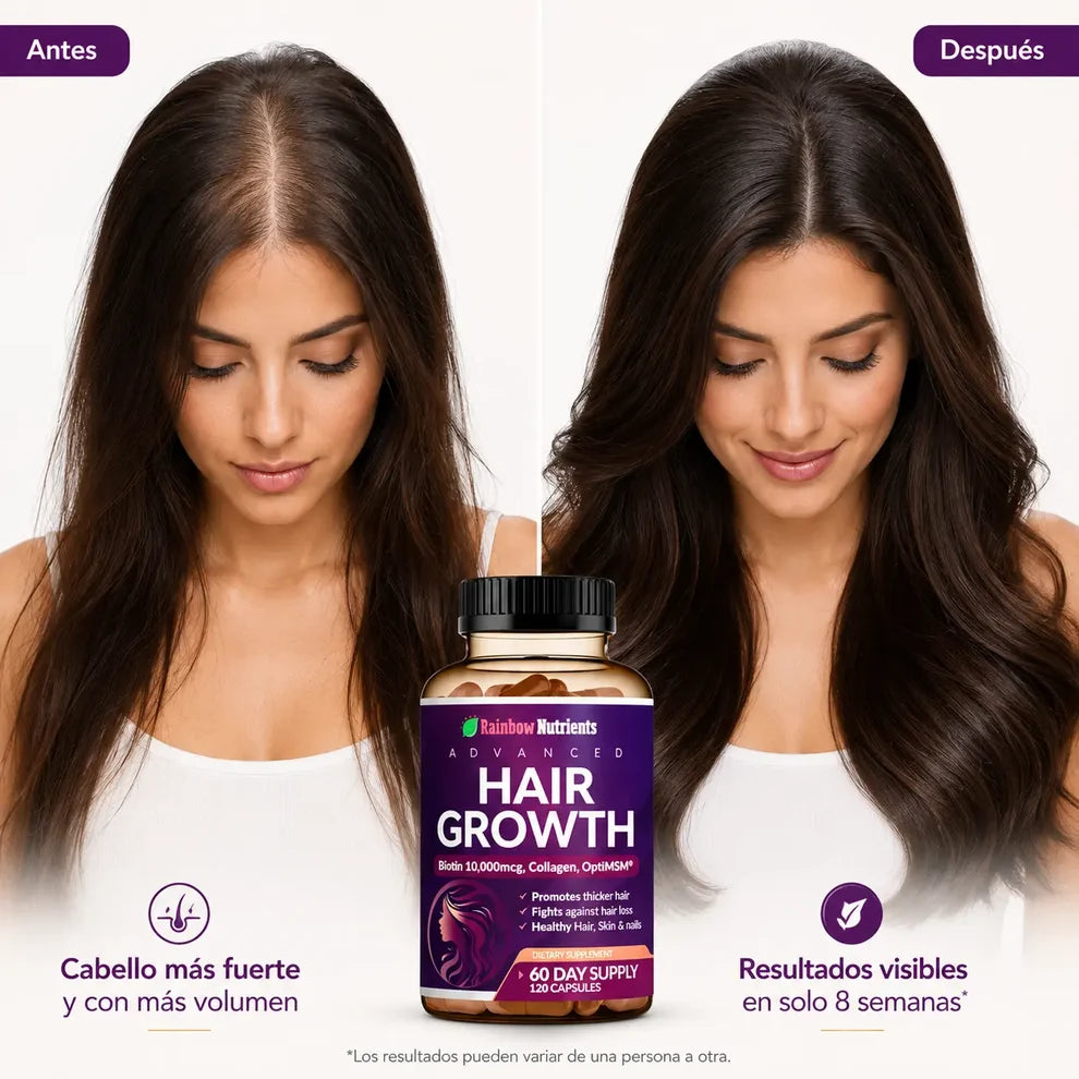 HairGrowth™ Rainbow Nutrients: ORIGINAL x 60 Dias