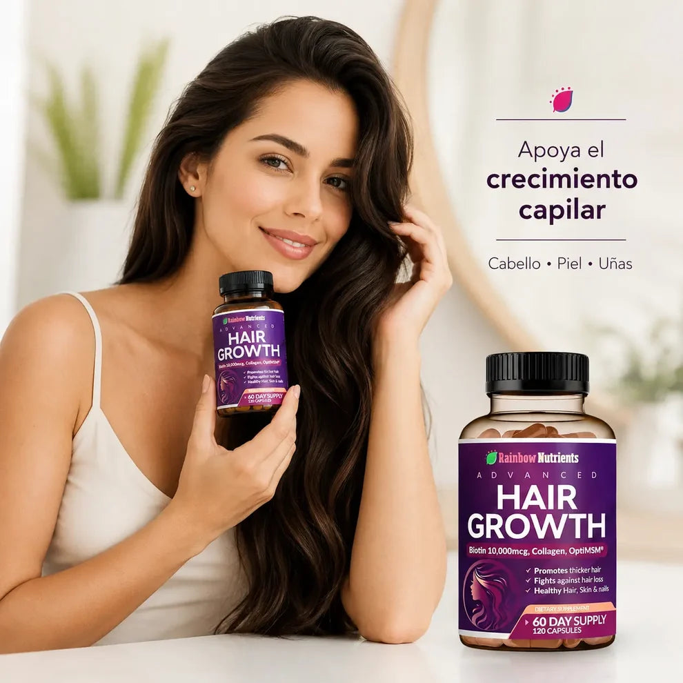 HairGrowth™ Rainbow Nutrients: ORIGINAL x 60 Dias