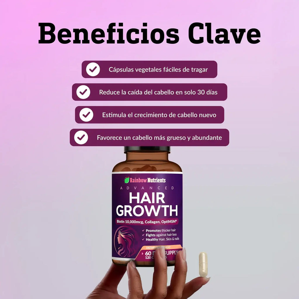 HairGrowth™: Suplemento capilar ORIGINAL x 60 Dias